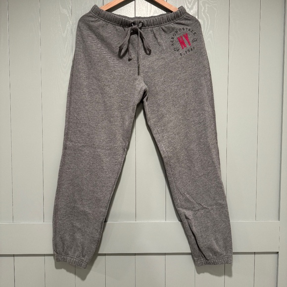 Aeropostale Womens Athletic Sweatpants  Joggers Aero New York 1987 Gray - Size L - Picture 1 of 8